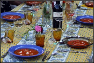 Lovely cold Gaspacho soup for the entrée